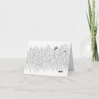 Carte Champ d'hiver de la neige des mauvaises herbes enn