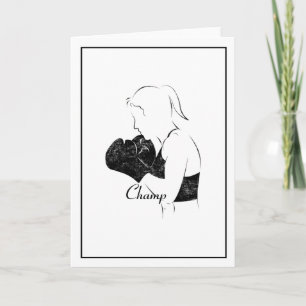 Carte Champ Femme Boxer Distressed
