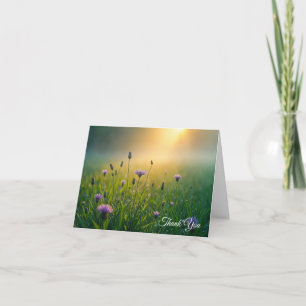 Carte Champ Fleur sauvage Merci de sympathie