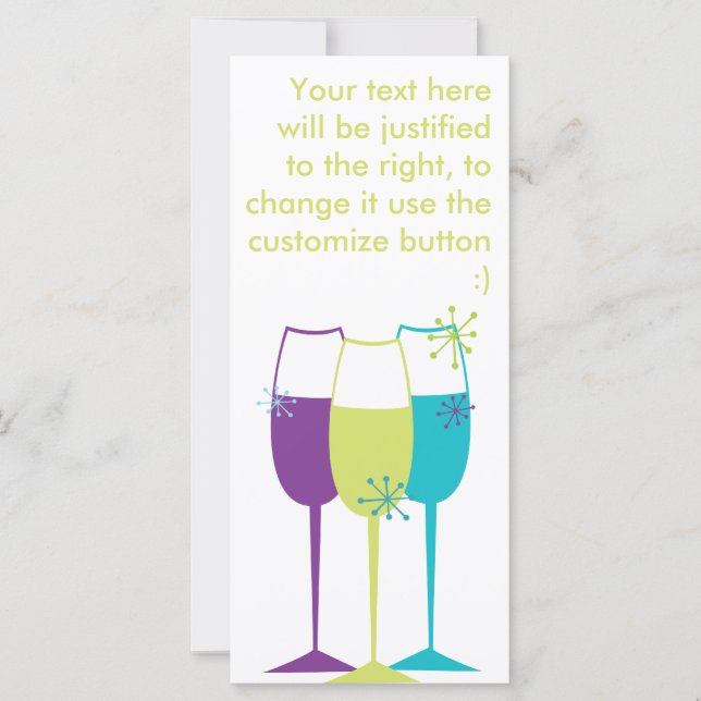 Carte Champagne Snazzy (Devant)