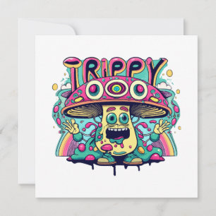 Carte Champignon Tripant Heureux