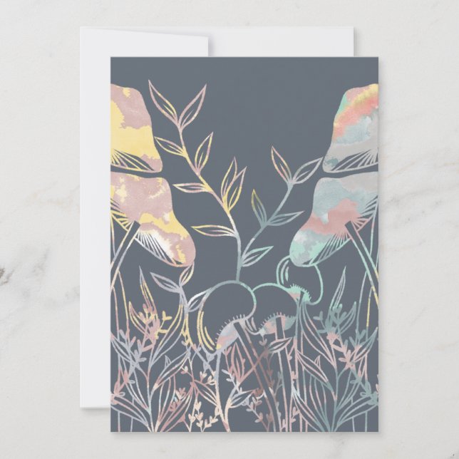 Carte Champignons aquarelles (Devant)