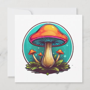 Carte Champignons magiques colorés