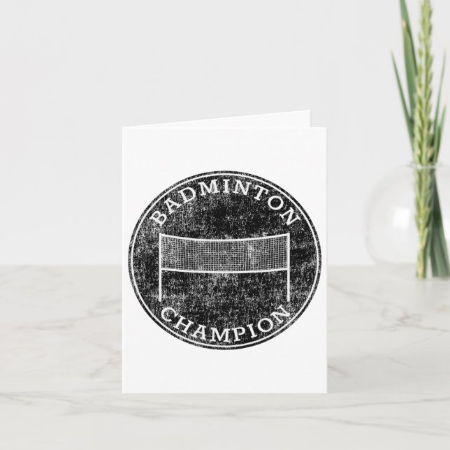 Carte Champion de Badminton Compétitif Famille Jardin Sp (Devant)