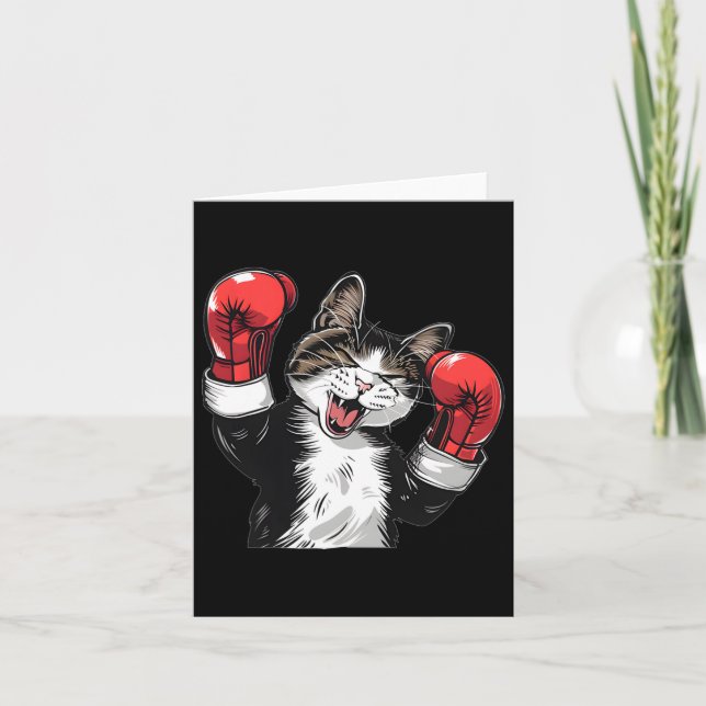 Carte Champion de boxe de chats Funny Cute Kitten Fighte (Devant)