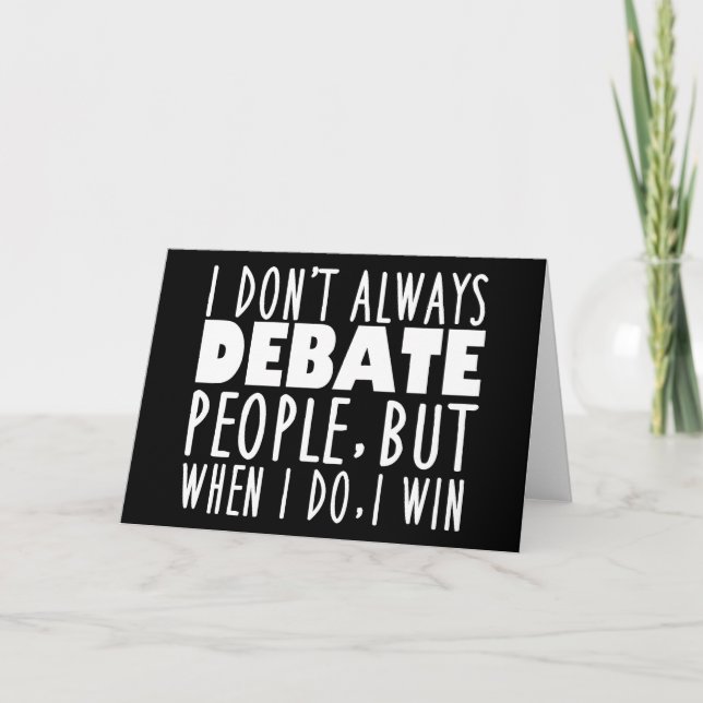 Carte Champion de l'équipe de discussion amusante (Devant)