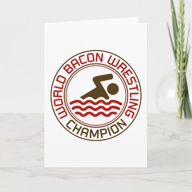 Carte Champion de lutte de lard du monde (anniversaire) (Devant)
