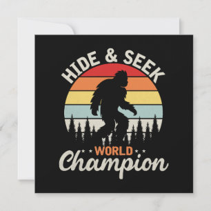 Carte Champion du Monde de Cache-Cache de Bigfoot