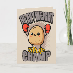 Carte Championnat de boxe de pomme de terre poids lourd