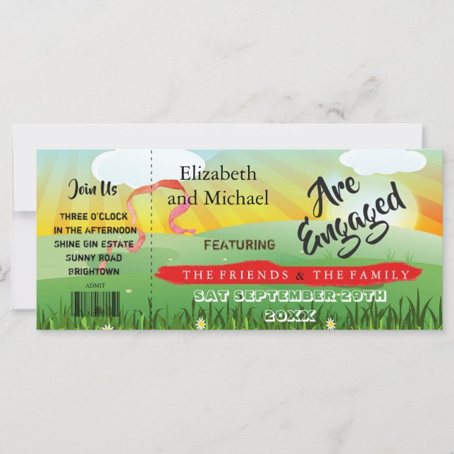 Carte Champs de Festival de Fiançailles (Devant)