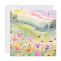 Champs de fleurs des abeilles de printemps | Natur