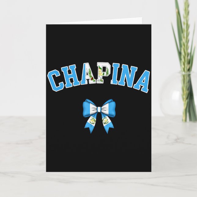 Carte Chana Guatemalan Women Coquette Bow Guatemala Flag (Devant)