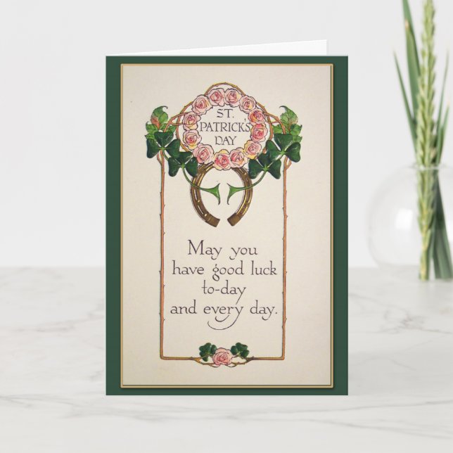 Carte Chance de jour de St Patricks de cru de (Devant)