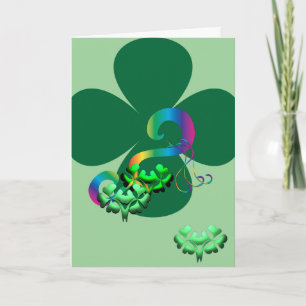 Carte Chance Shamrock de trèfle irish St. Patrick's Day 