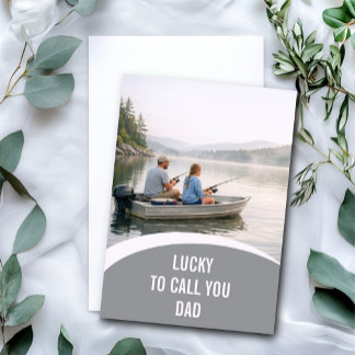 Carte Chanceux de vous appeler Papa Lac Pêche Fête des P