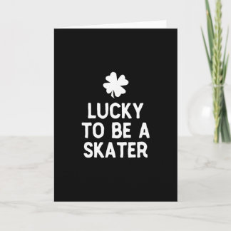 Carte Chanceux d'être un patineur St Patrick's Day irlan
