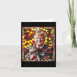 Carte Chandail de Noël drôle Trump pour les Amoureux de 