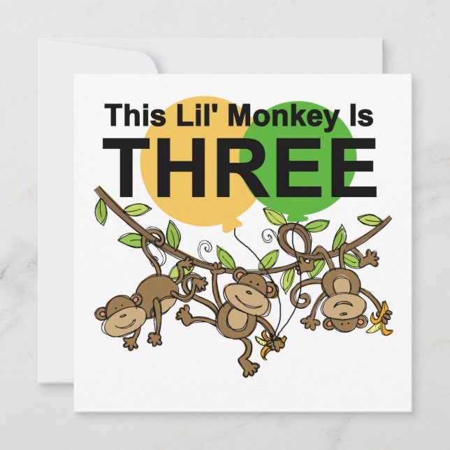 Carte Chandails et cadeaux pour le 3e anniversaire des s (Devant)