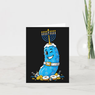 Carte Chandelle de Hanukkah Menorah Dreidel Drôle pour E
