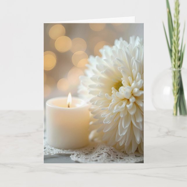 Carte Chandelle et chrysanthème (Devant)