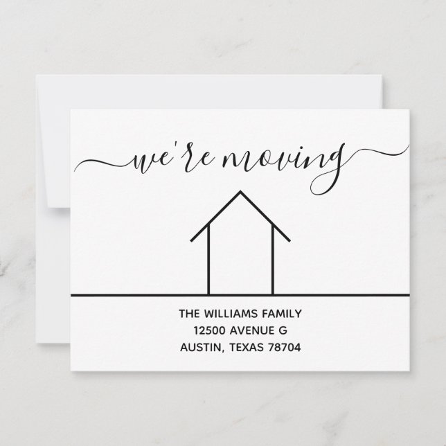 Carte Changement d'adresse chic Nouvelle maison (Devant)