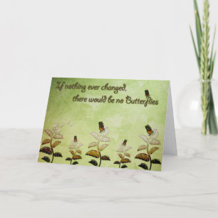 Carte Changez la citation de papillon