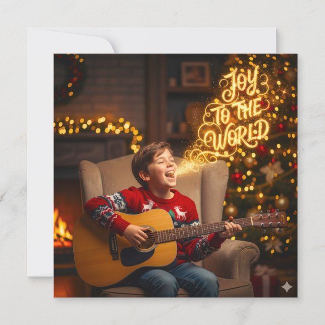 CARTE CHANSON DE NOËL THÈME ENFANTS CHANTENT (Devant)