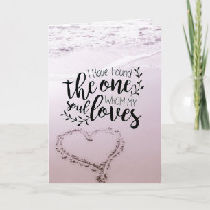 Carte Chanson de Salomon 3:4 Bible Ocean Beach Mariage
