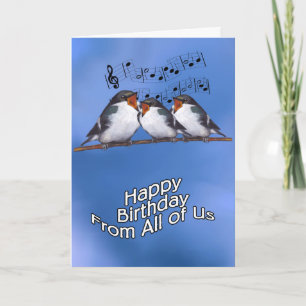 Carte Chansons avec ciel, Anniversaire de tous, Art