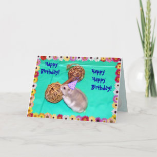 Carte Chant Hamster-Gram Voeux d'anniversaire
