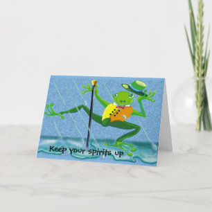 Carte chanter dans la grenouille de pluie - Gardez vos e