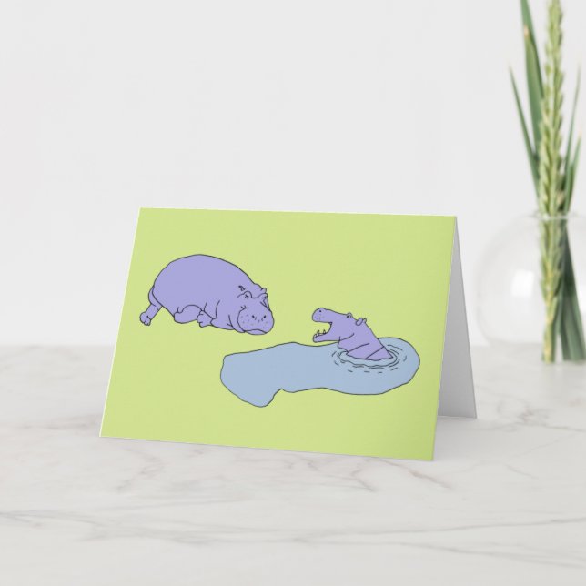 Carte Chanter Hippopotame (Devant)