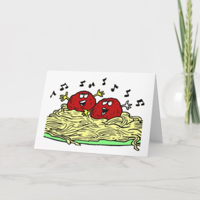 CARTE "CHANTER LA MEATBALL" JUSTE POUR "VOTRE" ANNIVERSA (Devant)