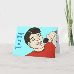 Carte Chanter une chanson d'anniversaire