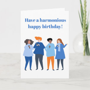 Carte Chanteurs harmonieux et heureux d'anniversaire 