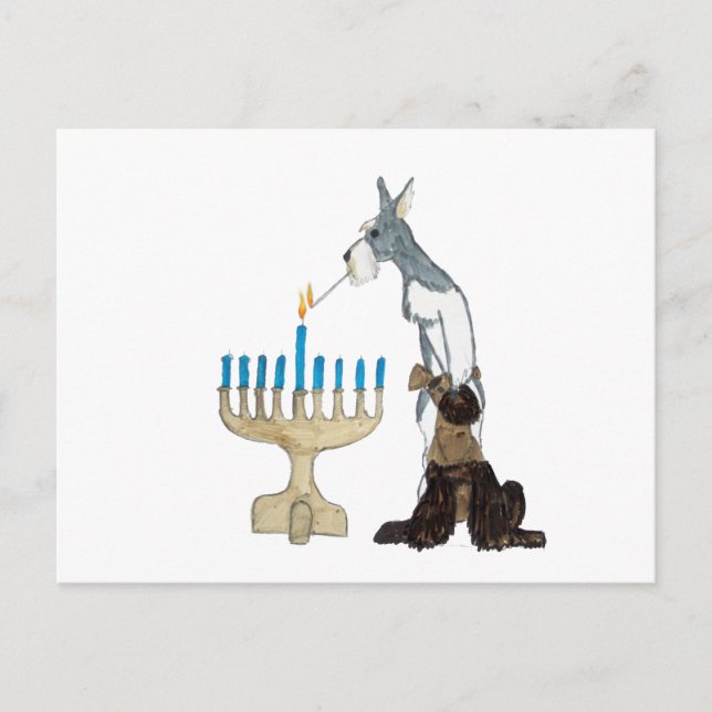 carte chanukah ( Hanoukka ) (Devant)