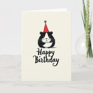 Carte Chapeau de Fête de Rongeur Joyeux