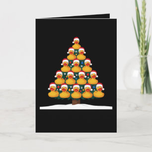 Carte Chapeau de Père Noël en canard en caoutchouc Arbre