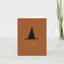 Chapeau de sorcière moderne minimaliste heureux et