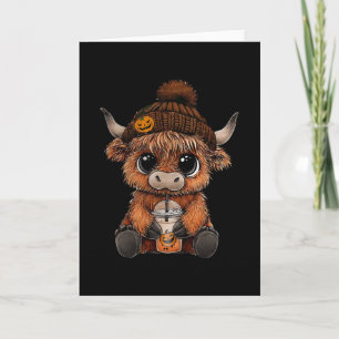 Carte Chapeau de vache mignon Citrouille Boire Amoureux