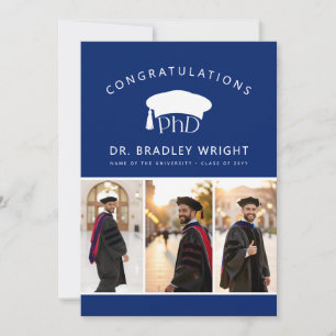 Carte Chapeau doctoral personnalisé de doctorat pour la