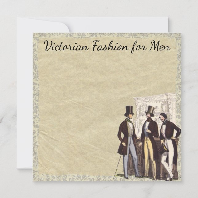 Carte Chapeaux de la mode masculine Victorian Vintage St (Devant)