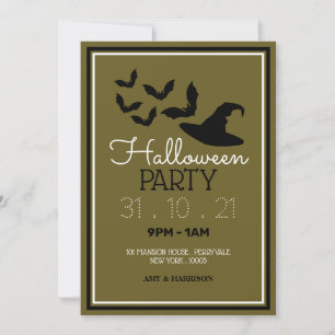Carte Chapeaux et battes, Soirée d'Halloween