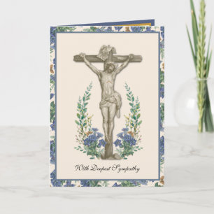 Carte Chapelet de sympathie catholique traditionnel Cart