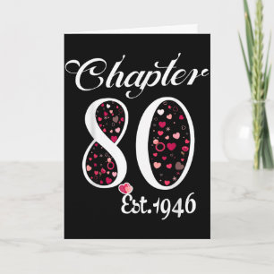 Carte Chapitre 80 est 1946 joyeux 80e anniversaire cadea