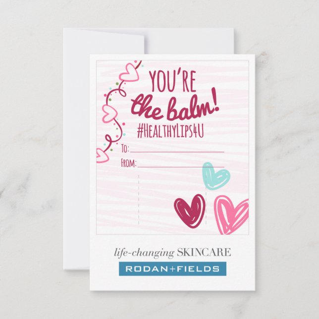 Carte Chapstick "Vous êtes le baume" pour R + F (Devant)