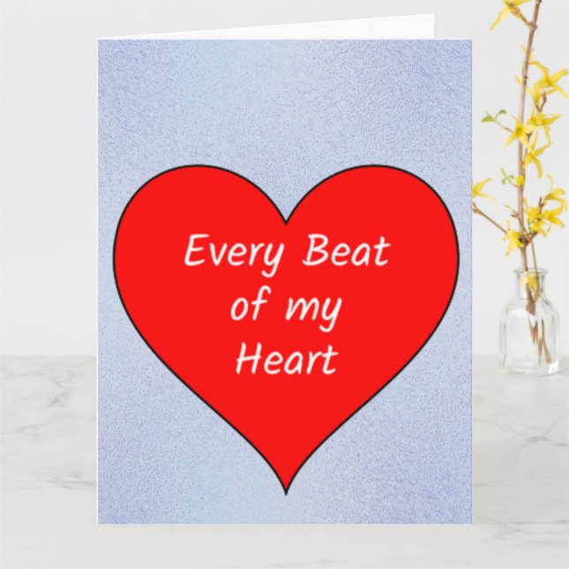 Carte Chaque battement de mon coeur (Fleur jaune)