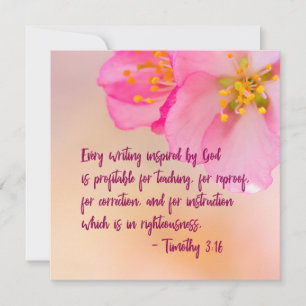 Carte Chaque Écriture Inspiré Par Dieu Christian Floral