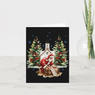 Carte Chaque genou se pliera Religieux Noël chrétien San