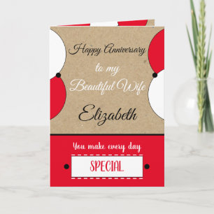 Carte Chaque jour, l'Anniversaire de la Femme est spécia